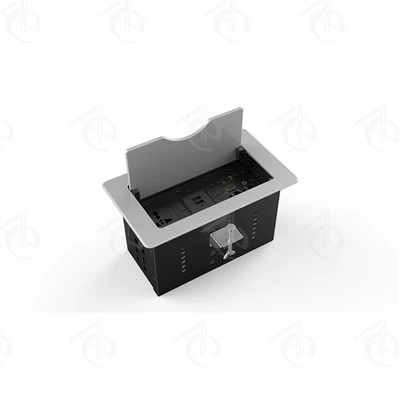 Tip pravougaonika Preklopna pokrivna ploča 1+6 Multimedijalna Desktop Socket